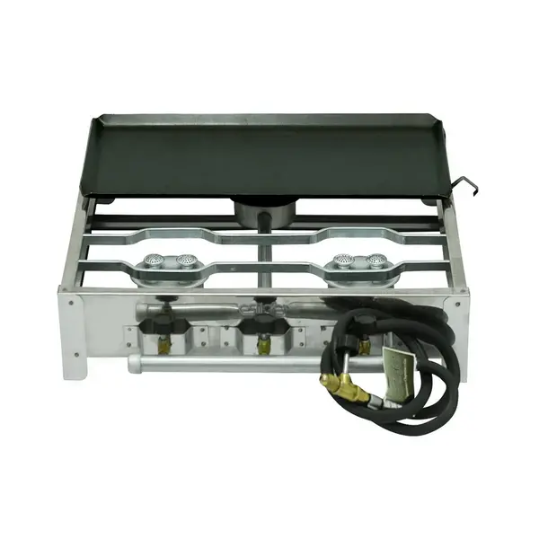 Fogão Fogareiro 3 Boca Inox C/chapa Caminhão Carreta