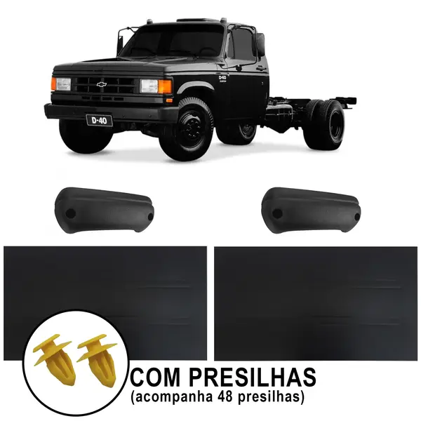 Forro Porta Caminhão Gm D20 D40 Courvin c/ Braço e Presilhas (par)