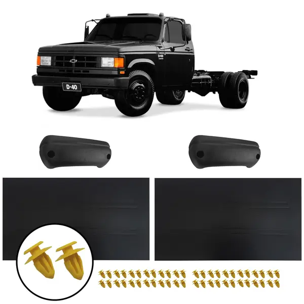 Forro Porta Caminhão Gm D20 D40 Courvin c/ Braço e Presilhas