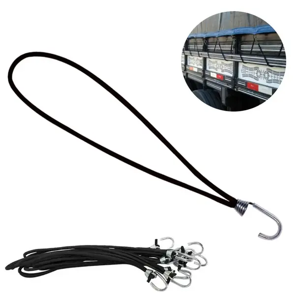 Gancho de Lona Elástico Amarração 33 cm 50 unidades preto