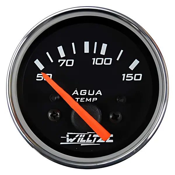 Indicador Temp Agua Preto 24V Universal Willtec — W20408