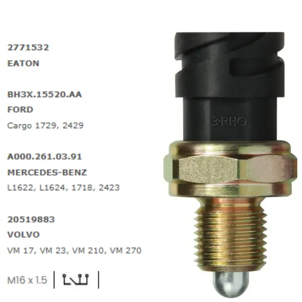 Interruptor Luz Re para Volvo VM17 VM23 VM260 — 20519883