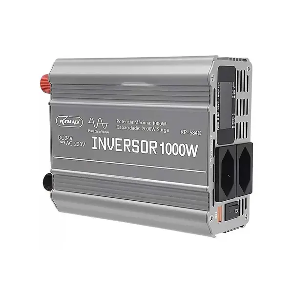 Inversor de Voltagem 24V para 220V 1000W Onda Senoidal Pura Knup
