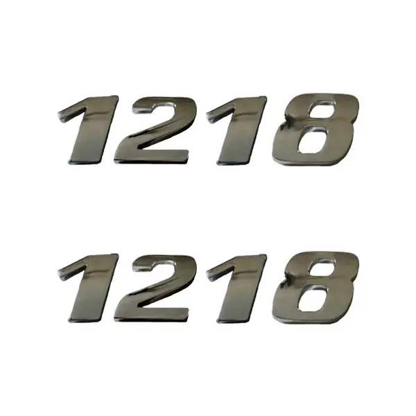 Jogo Emblema Adesivo Cromado Caminhão MB 1218