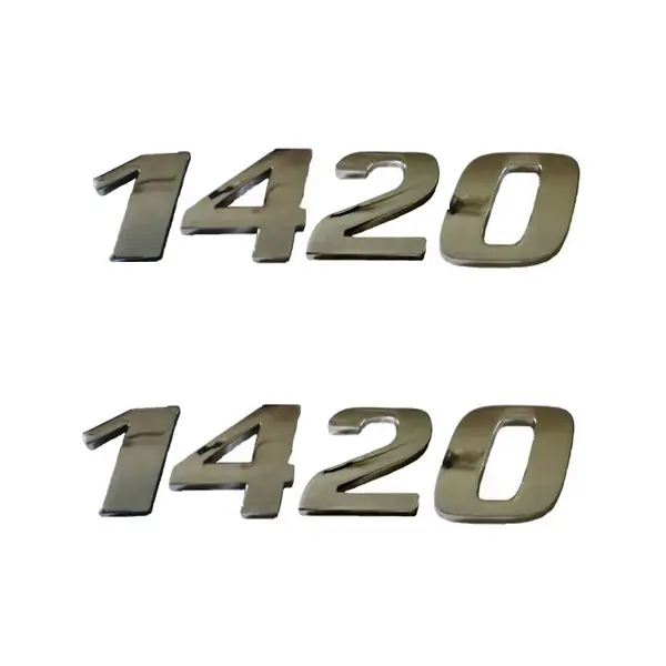 Jogo Emblema Adesivo Cromado Caminhão MB 1420