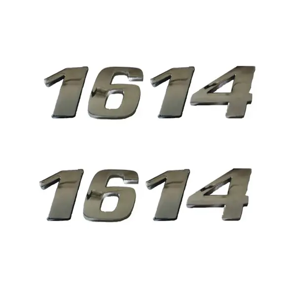 Jogo Emblema Adesivo Cromado Caminhão MB 1614