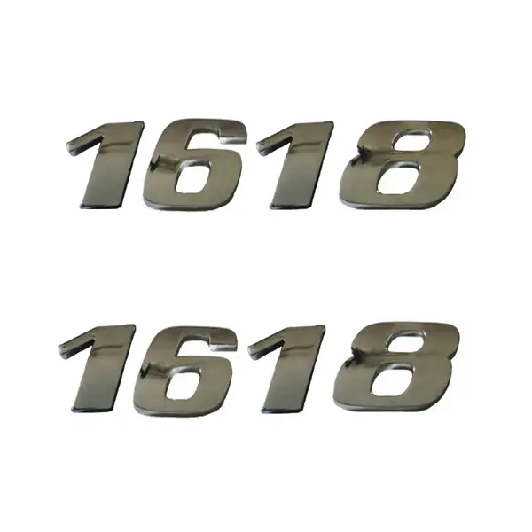 Jogo Emblema Adesivo Cromado Caminhão MB 1618