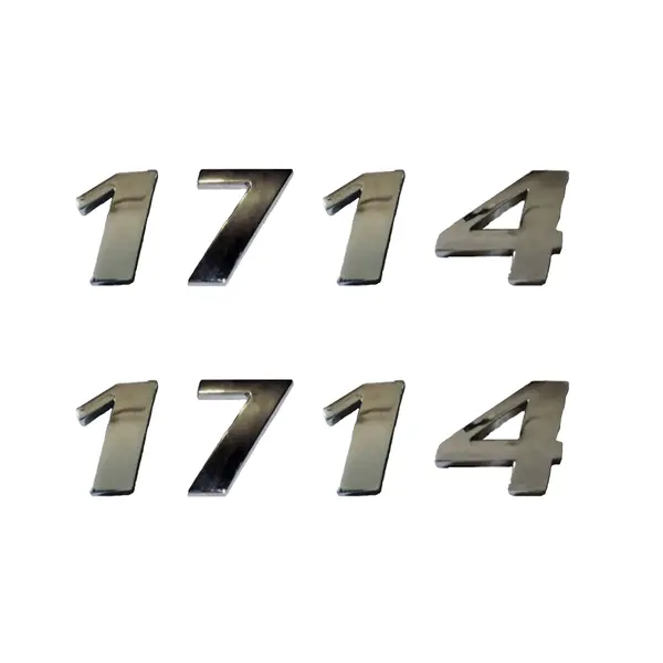 Jogo Emblema Adesivo Cromado Caminhão MB 1714