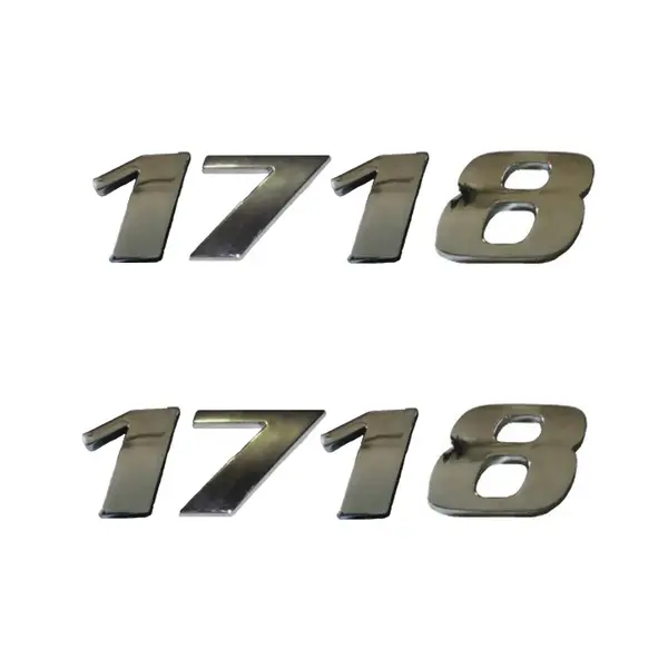 Jogo Emblema Adesivo Cromado Caminhão MB 1718