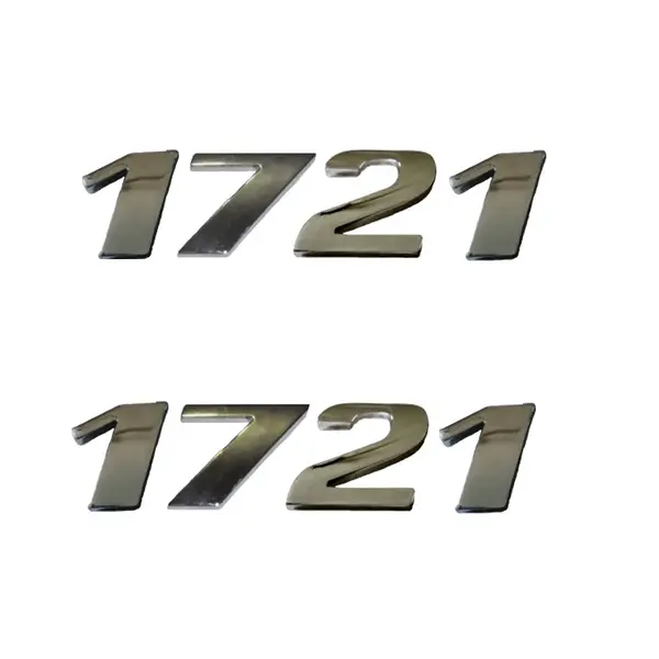 Jogo Emblema Adesivo Cromado Caminhão MB 1721