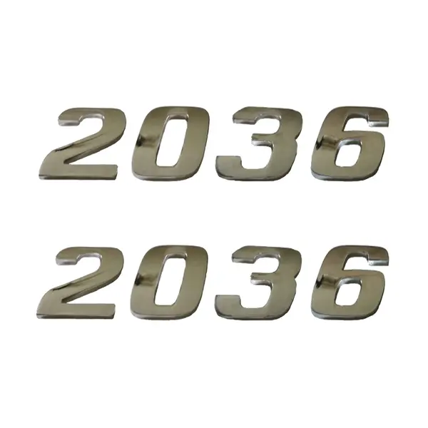 Jogo Emblema Adesivo Cromado Caminhão MB 2036