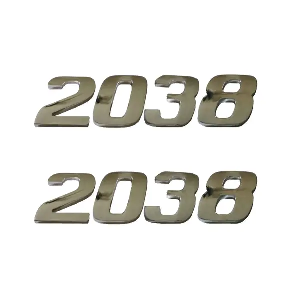 Jogo Emblema Adesivo Cromado Caminhão MB 2038