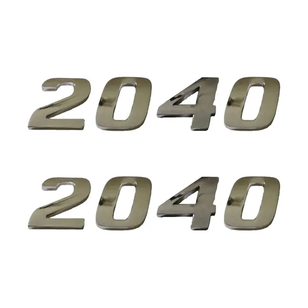Jogo Emblema Adesivo Cromado Caminhão MB 2040