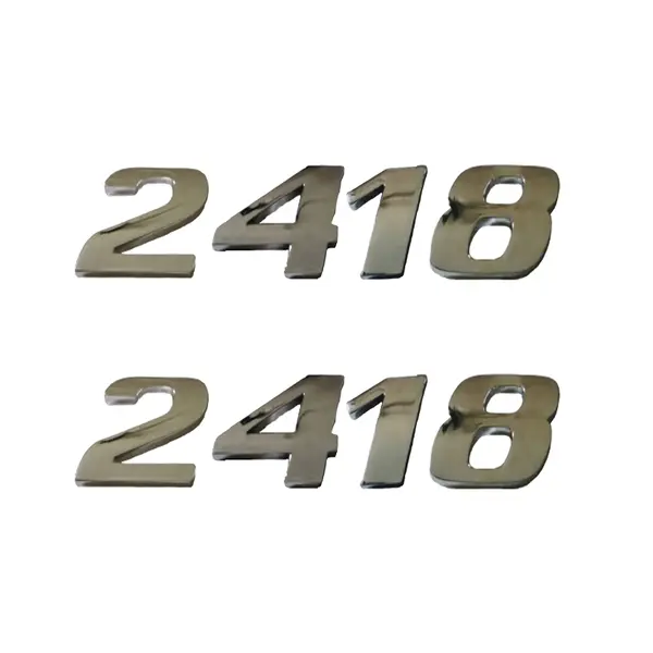 Jogo Emblema Adesivo Cromado Caminhão MB 2418