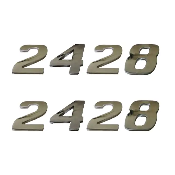 Jogo Emblema Adesivo Cromado Caminhão MB 2428