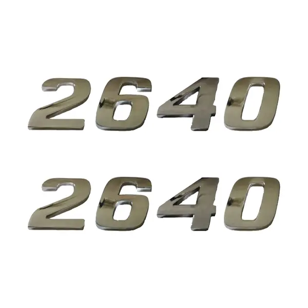 Jogo Emblema Adesivo Cromado Caminhão MB 2640