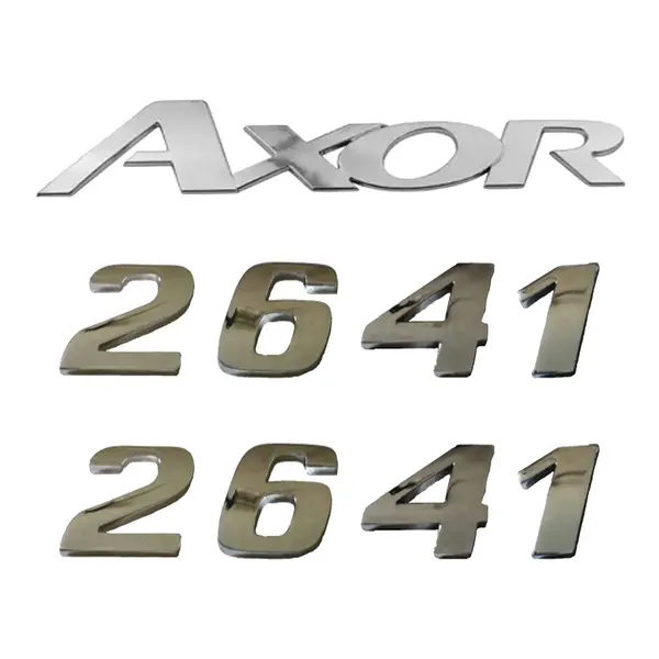Jogo Emblema Adesivo Cromado Caminhão MB 2641 Axor