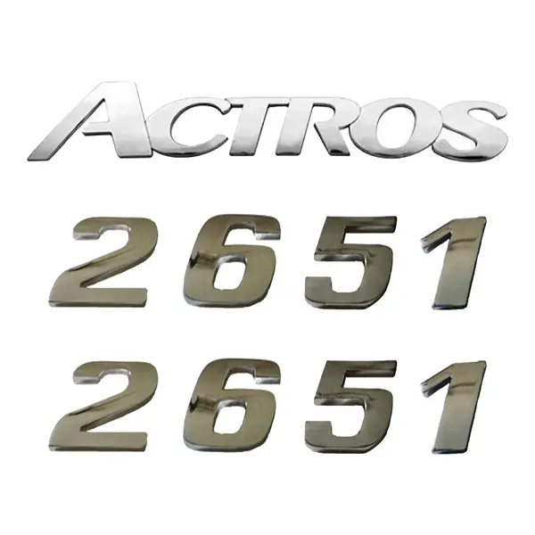 Jogo Emblema Adesivo Cromado Caminhão MB 2651 Actros