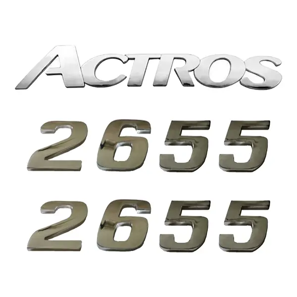 Jogo Emblema Adesivo Cromado Caminhão MB 2655 Actros