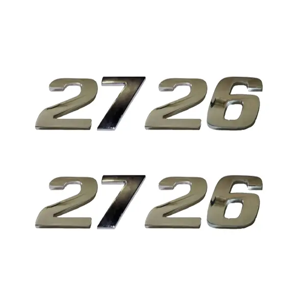 Jogo Emblema Adesivo Cromado Caminhão MB 2726