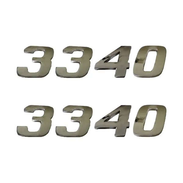 Jogo Emblema Adesivo Cromado Caminhão MB 3340