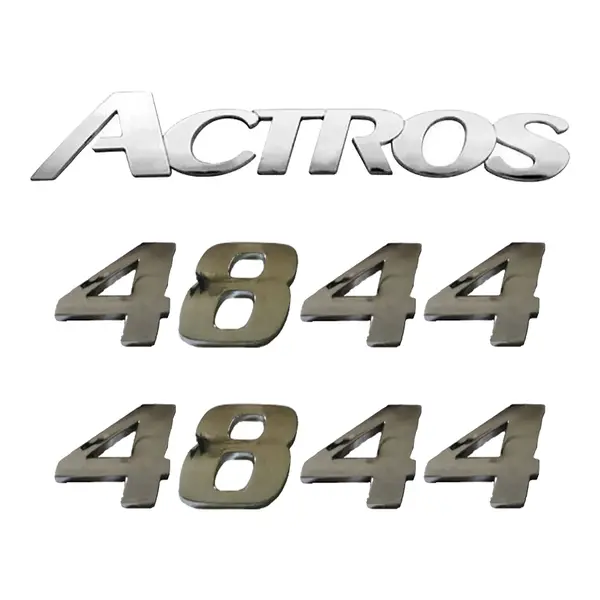 Jogo Emblema Adesivo Cromado Caminhão MB 4844 Actros