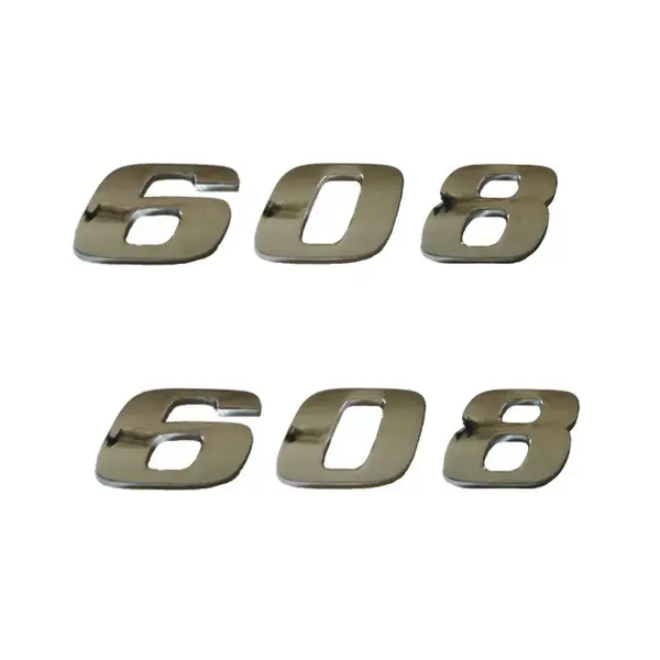 Jogo Emblema Adesivo Cromado Caminhão MB 608