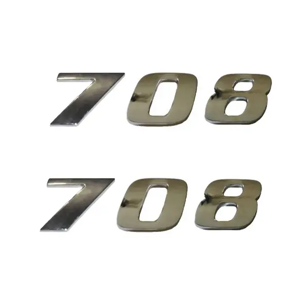 Jogo Emblema Adesivo Cromado Caminhão MB 708