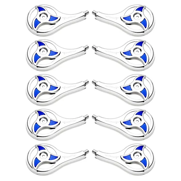 KIT 10 Calotas Rodo-ar Caminhão Elipse Azul Resfriar Plástico