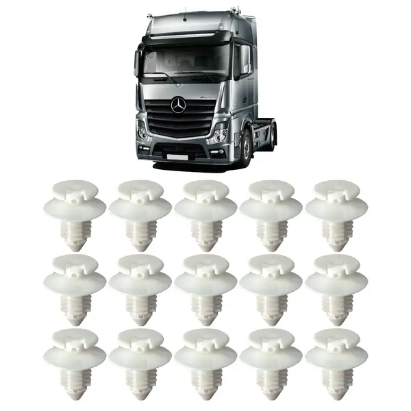 Kit 15 Peças Presilha Forro Porta Caminhão MB Actros - Alta Fixação