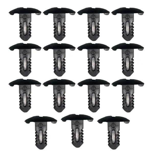 Kit 15 Presilhas Plásticas Pretas para Pedal e Forro de Caminhão - Fixação Segura e Durável