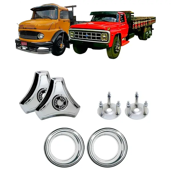 KIT 2 Calota 3 Pontas Aro 20 P/rodoar c/ Aro e Suporte
