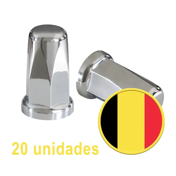 KIT 20 Capas Cromada para Porca 32 33 Mm Belga