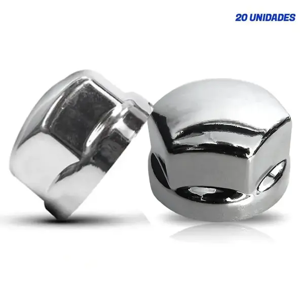 Kit 20 Capas de Porca Cromada Baixa 30mm para Chassi