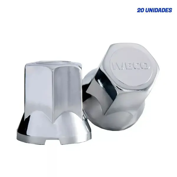 Kit 20 Capas Porca Cromada Iveco 27mm