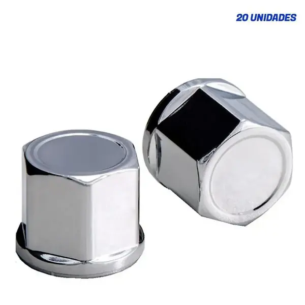Kit 20 Capas Porca Cromada Tradicional 17mm