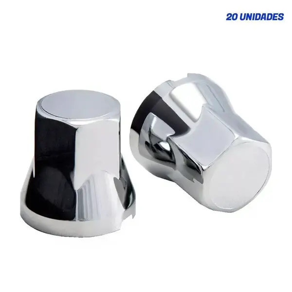 Kit 20 Capas Porca Cromada Tradicional 27mm