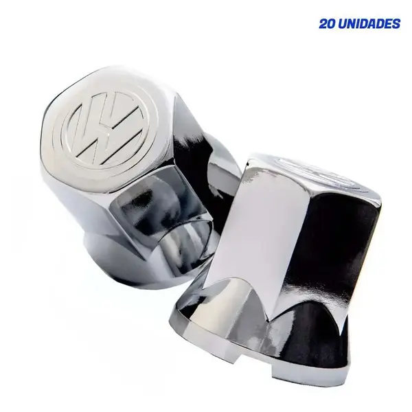 Kit 20 Capas Porca Cromada Volkswagen 27mm