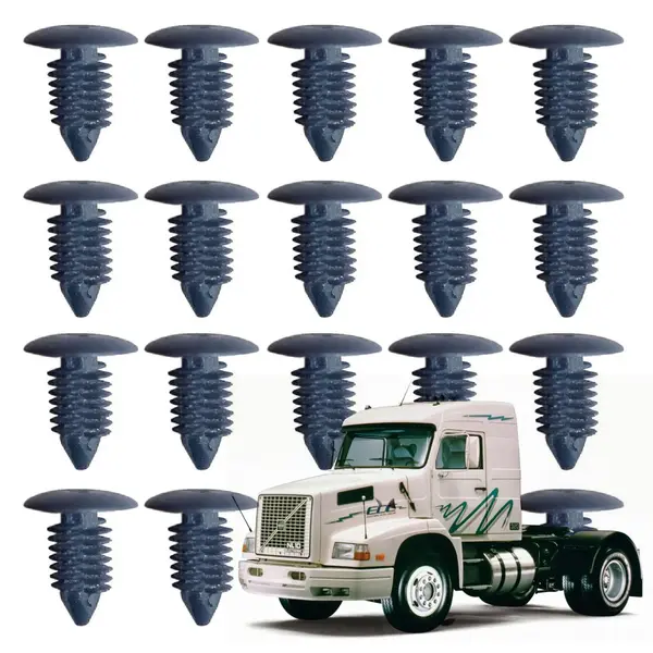 Kit 20 Presilhas Para Forro de Porta Caminhão Volvo EDC Preto