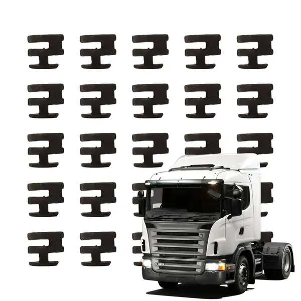KIT 25 Ganchos de Plástico para Cortina Caminhão Sc Série 5 - Durabilidade e Fixação Segura