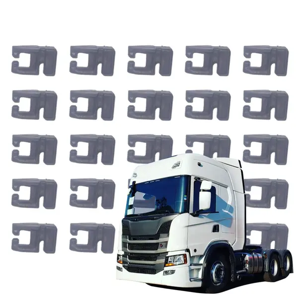 KIT 25 Ganchos de Plástico para Cortina Caminhão SC Série 6 - Durabilidade e Ajuste Perfeito