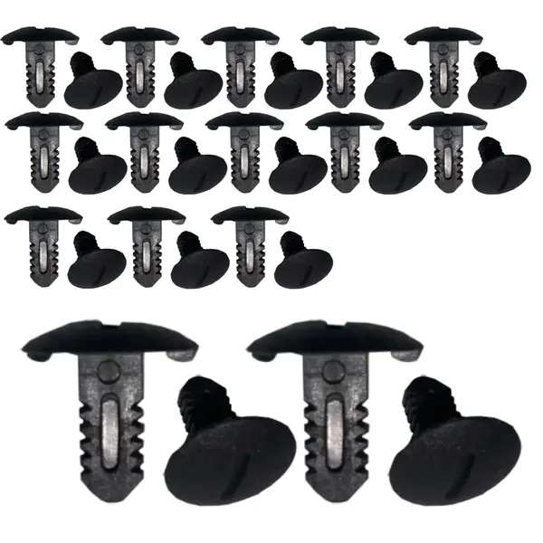 Kit 30 Presilhas de Pedal para Caminhão Preta em Plástico Resistente 18x8mm