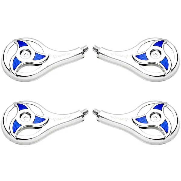 KIT 4 Calotas Rodo-ar Caminhão Elipse Azul Resfriar Plástico
