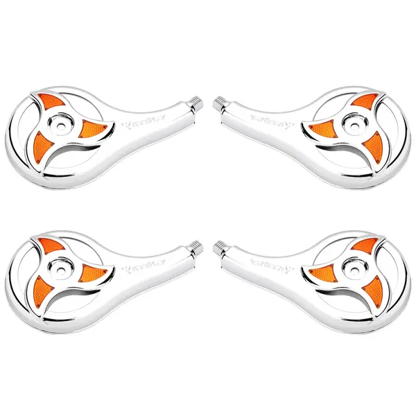KIT 4 Calotas Rodo-ar Caminhão Elipse Laranja Resfriar Plástico