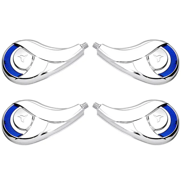 KIT 4 Calotas Rodo-ar Caminhão G2 Azul Resfriar Plástico
