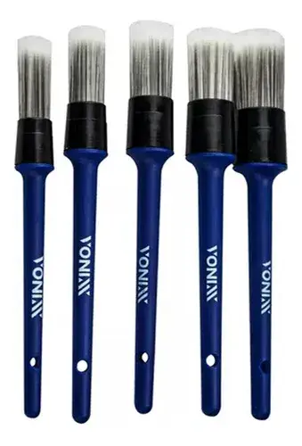 kit 5 Pinceis de Detalhamento Automotivo Interno Vonixx