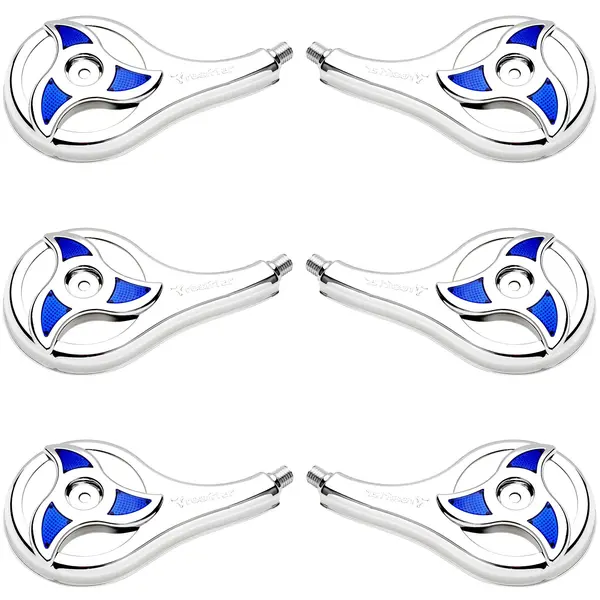 KIT 6 Calotas Rodo-ar Caminhão Elipse Azul Resfriar Plástico