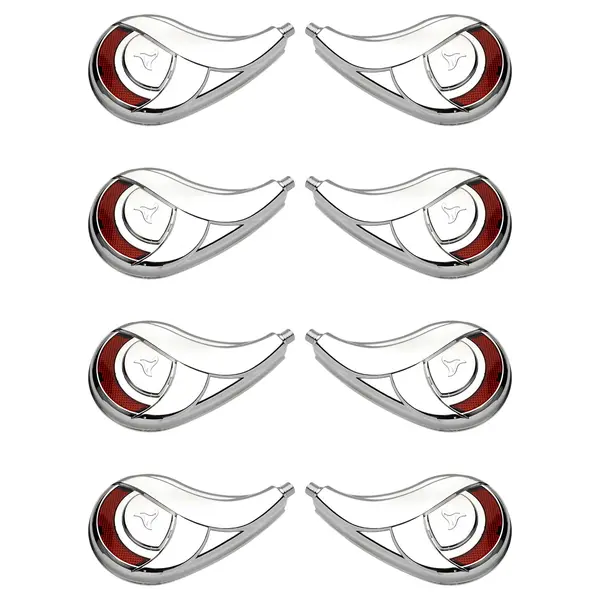 KIT 8 Calotas Rodo-ar Caminhão G2 Vermelho Resfriar Plástico