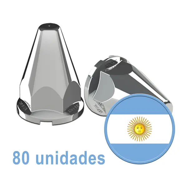KIT 80 Capas Cromada para Porca 33 Mm Argentina