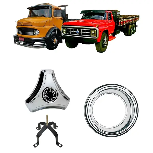 KIT Calota 3 Pontas Aro 20/22 Ford CARGO/14000 e VW C/aro e Suporte